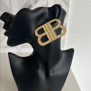 Gold Crystal Statement Earrings